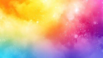 Fototapeta premium Bright rainbow gradient backdrop with a seamless blend of colors, providing a lively and eye-catching space for creative content.