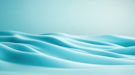 Obraz premium Cool turquoise-to-blue gradient studio background with a calming effect, perfect for serene and peaceful content.