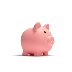 Piggy bank on a white isolated background.