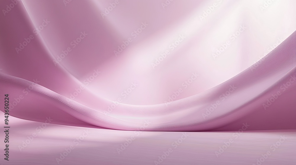 Poster minimalist mauve background with subtle curves and soft lighting, ideal for gentle and refined produ