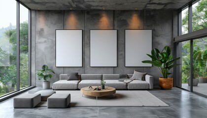 Blank frame on a living room.