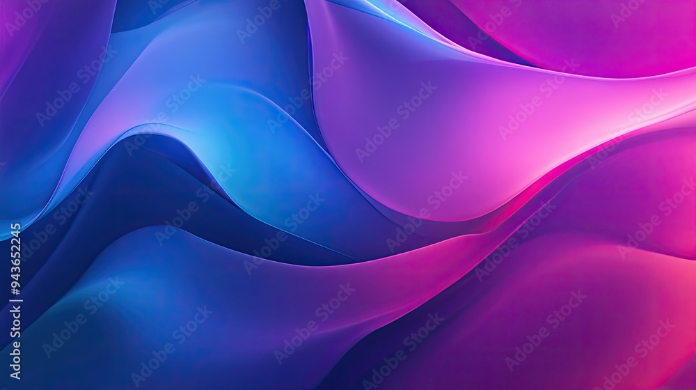 Poster vibrant cyan-to-purple gradient background with a smooth and fluid transition, perfect for dynamic a