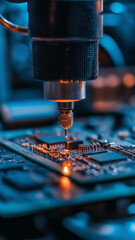 Precision Soldering on Circuit Board