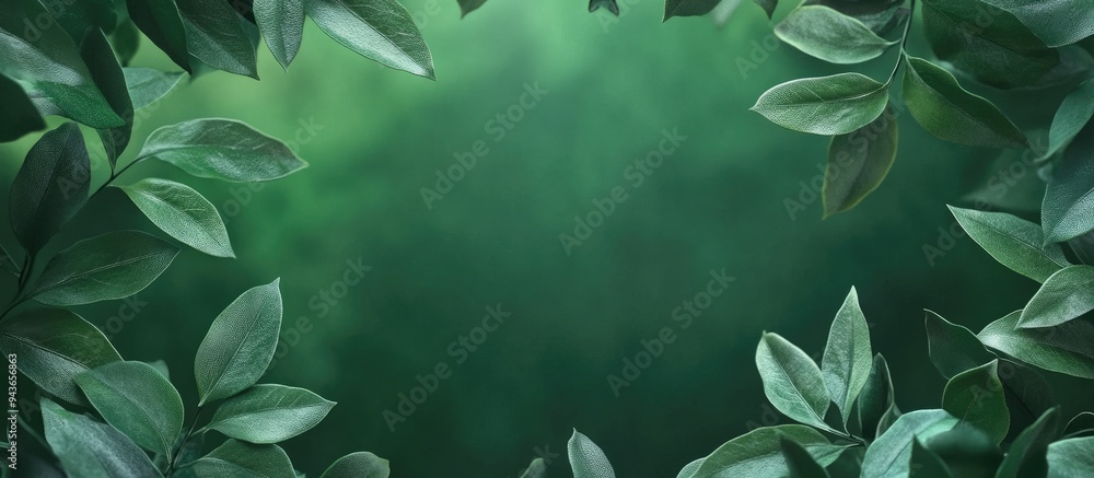 Fototapete new green leaves. with copy space image. place for adding text or design
