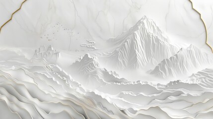 Obraz premium Chinese landscape minimalist design