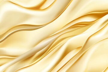 Obraz premium Close-up texture of natural gold silk. Light Golden fabric smooth texture surface background. Smooth elegant gold silk in Sepia toned. Texture, background, pattern, template. 3D vector illustration.