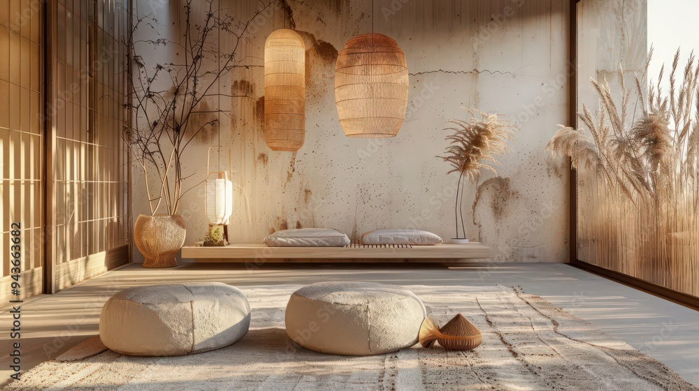 Aufkleber discuss the importance of creating a strong connection with nature in japandi interior design