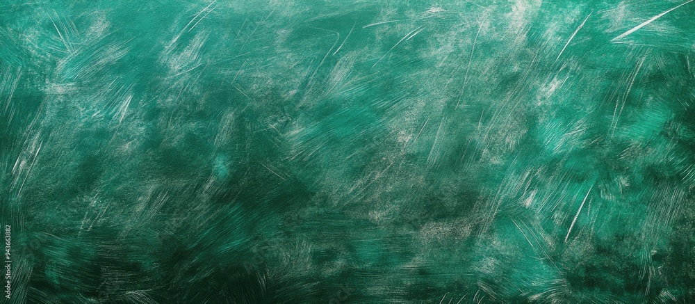 Poster The surface of a green school chalkboard marked with chalk Education in schools. with copy space image. Place for adding text or design