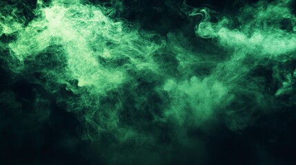 Fototapeta premium Real green smoke exploding outwards with empty center.Dramatic smoke or fog effect for spooky Halloween background.Fog or smoke,generative ai