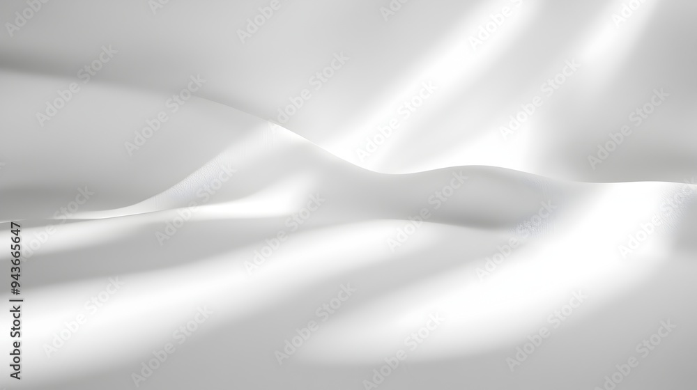 Poster serene abstract monochrome fluid waves and curves forming elegant minimalist pattern