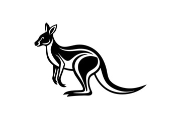 Kangaroo silhouette vector illustration