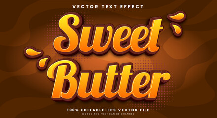 Sweet Butter editable text effect template premium style