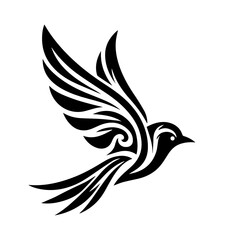 Fototapeta premium Tribal Hummingbird tatoo