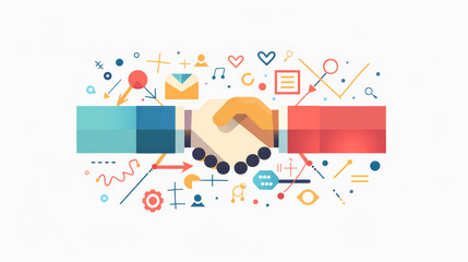 握手をする人のイラスト