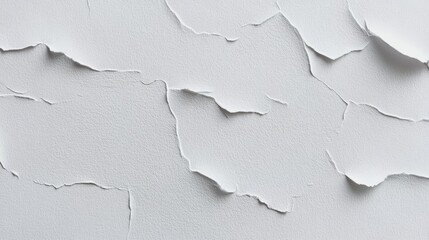A white wall with torn paper on it