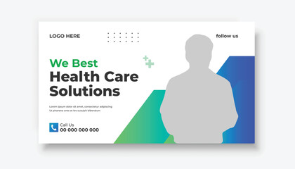 Medical health care YouTube thumbnail template
