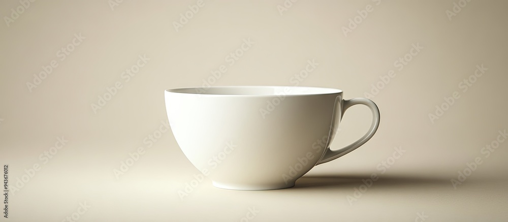 Aufkleber Close up of an empty coffee cup. with copy space image. Place for adding text or design
