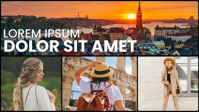 Clean Multi Panel Screen Intro Opener Animation