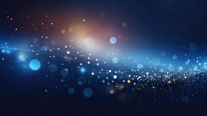 blue, gold and orange glow particle abstract Bokeh background