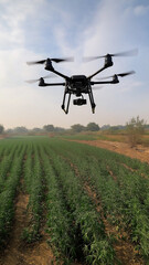 Drone Over Agricultural Field