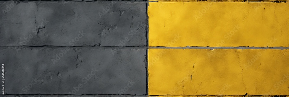 Poster vibrant yellow and gray background with space for text ideal for design and presentation needs