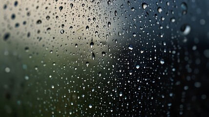 Water droplets on window glass