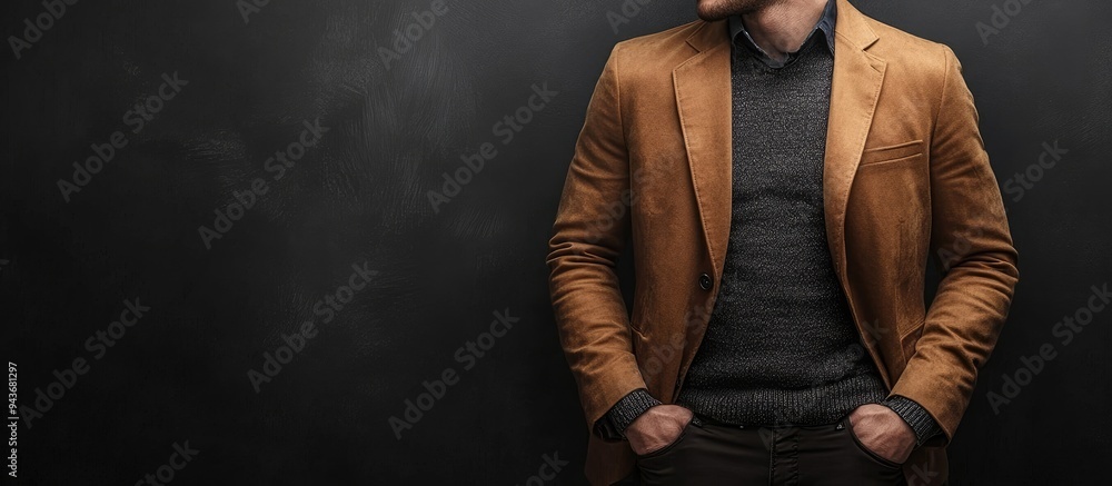 Poster trendy men s fashion. with copy space image. place for adding text or design