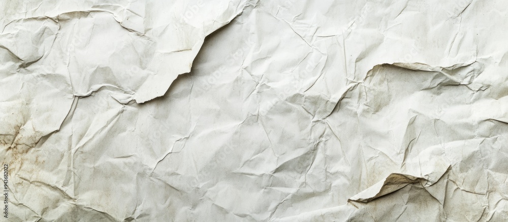 Aufkleber Wrinkled and aged white paper Background surface suitable for various uses. with copy space image. Place for adding text or design