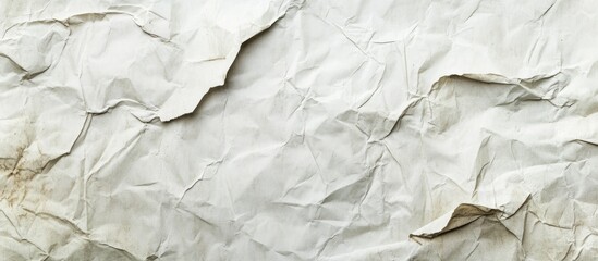 Fototapeta premium Wrinkled and aged white paper Background surface suitable for various uses. with copy space image. Place for adding text or design