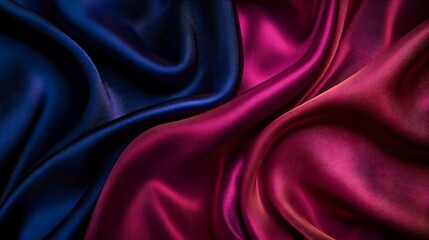 Fototapeta premium Luxurious textures of silk and velvet fabrics in rich, deep colors for premium content