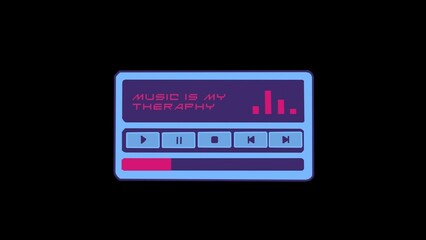 Retro Computer Music Player Screen