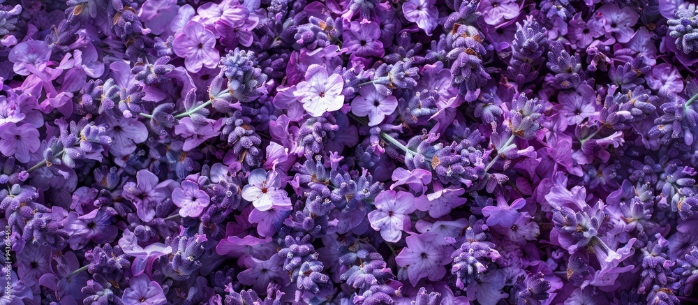 Aufkleber close up of english lavender flowers. with copy space image. place for adding text or design