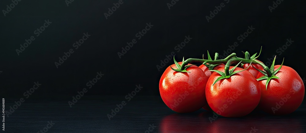 Poster new batch of tomatoes. with copy space image. Place for adding text or design