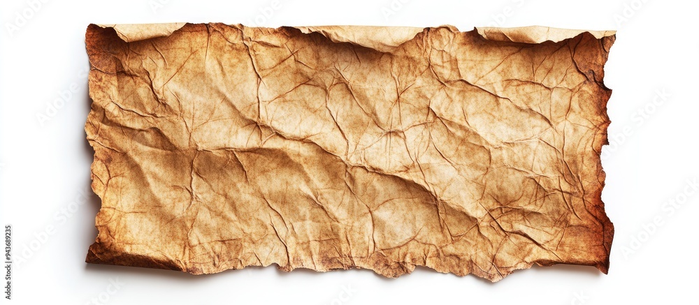 Poster vintage parchment paper isolated on a white background. with copy space image. place for adding text