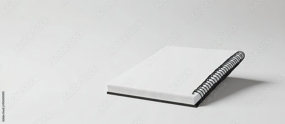 Aufkleber notebook isolated against a white background. with copy space image. Place for adding text or design