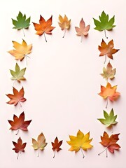 Fototapeta premium autumn leaves frame