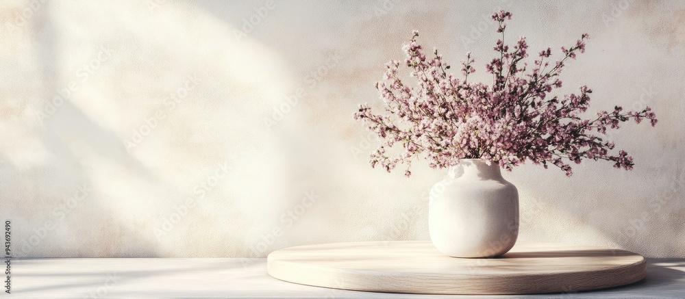 Aufkleber Heather and decor. with copy space image. Place for adding text or design