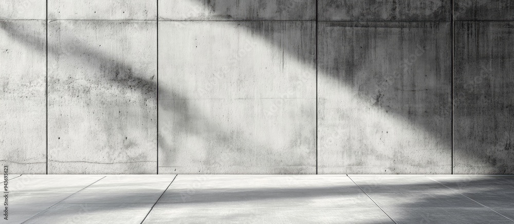 Aufkleber Perspective of an empty concrete wall. with copy space image. Place for adding text or design