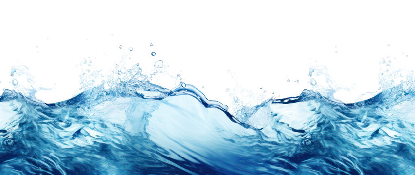 PNG  Vibrant splashing blue water waves