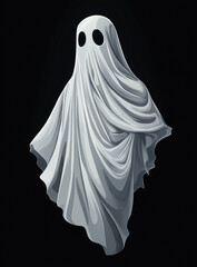 Victorian ghost, watercolor clipart illustration