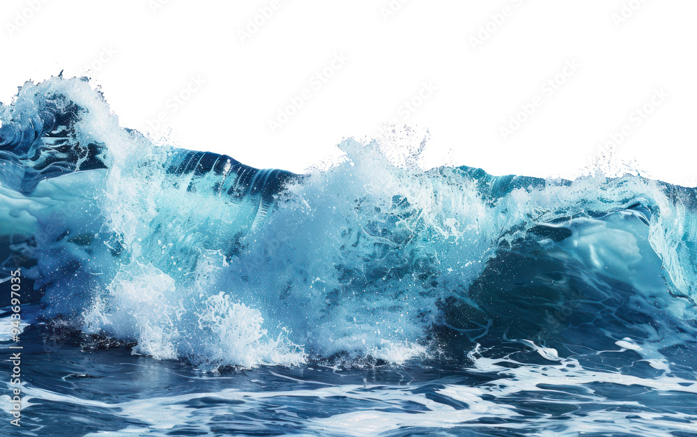 Wall mural PNG  Dynamic ocean waves crashing powerfully