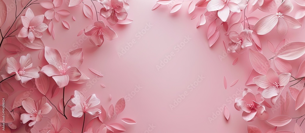 Poster Pink paper texture pattern background can be used for wallpaper cover pages invitations or greeting cards. with copy space image. Place for adding text or design