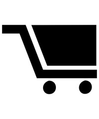 cart icon illustration isolated on white background, resembling shopping, e-commerce, food, grocery