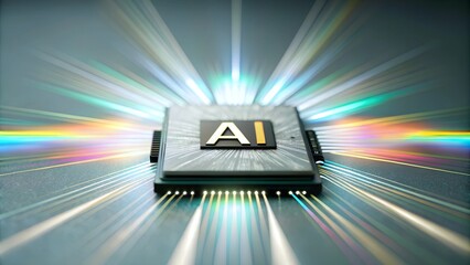 A small microchip that is like the brain of an AI that is extremely intelligent and advanced.