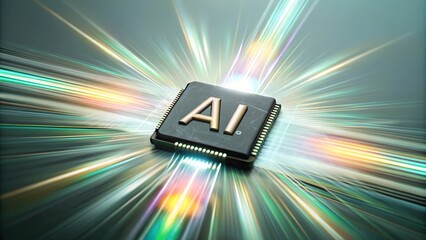 A small microchip that is like the brain of an AI that is extremely intelligent and advanced.