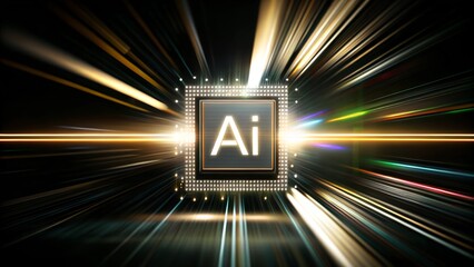 A small microchip that is like the brain of an AI that is extremely intelligent and advanced.
