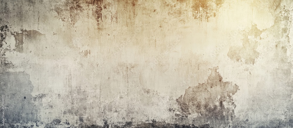 Poster old wall backdrop with a grunge texture featuring a light rough and spotted design providing a blank