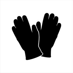 Gloves vector silhouette illustration design on white background.