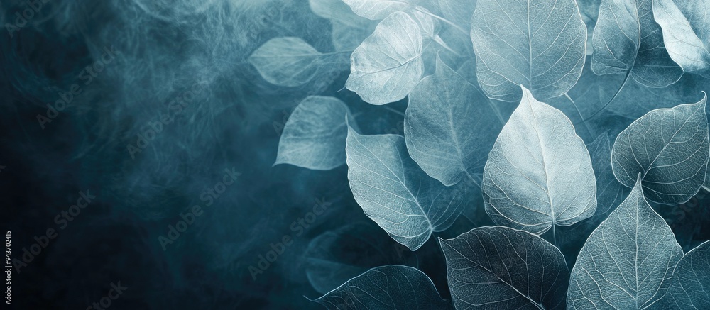 Aufkleber Stunning abstract backdrop featuring skeleton leaves. with copy space image. Place for adding text or design
