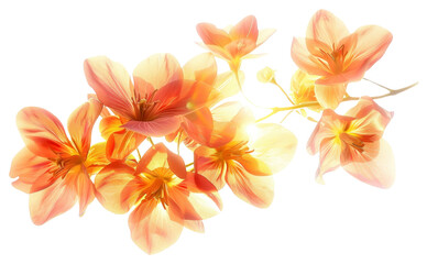 Obraz premium PNG Vibrant orange floral illustration